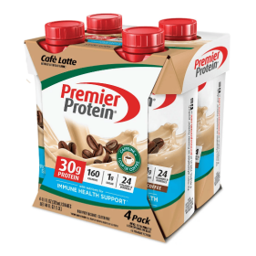 Premier Protein Shake; Caf√© Latte; 30g Protein; 11 fl oz; 4 Ct