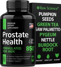 Prostate Support Supplement For Mens Health DHT Blocker Urinary Tract Overactive Bladder Support & Prostate Health Saw Palmetto Lycopene Pygeum P